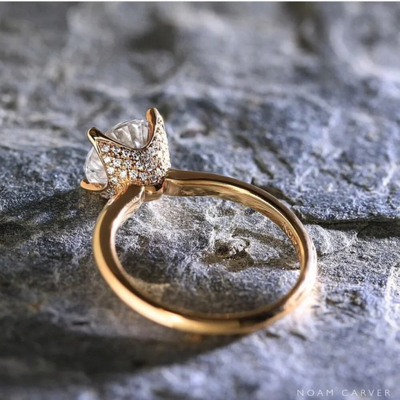 🍁 Refine Crystal Round Pure Zircon Fashion Rings for Women, EVGG1509 - Picture 2 of 5